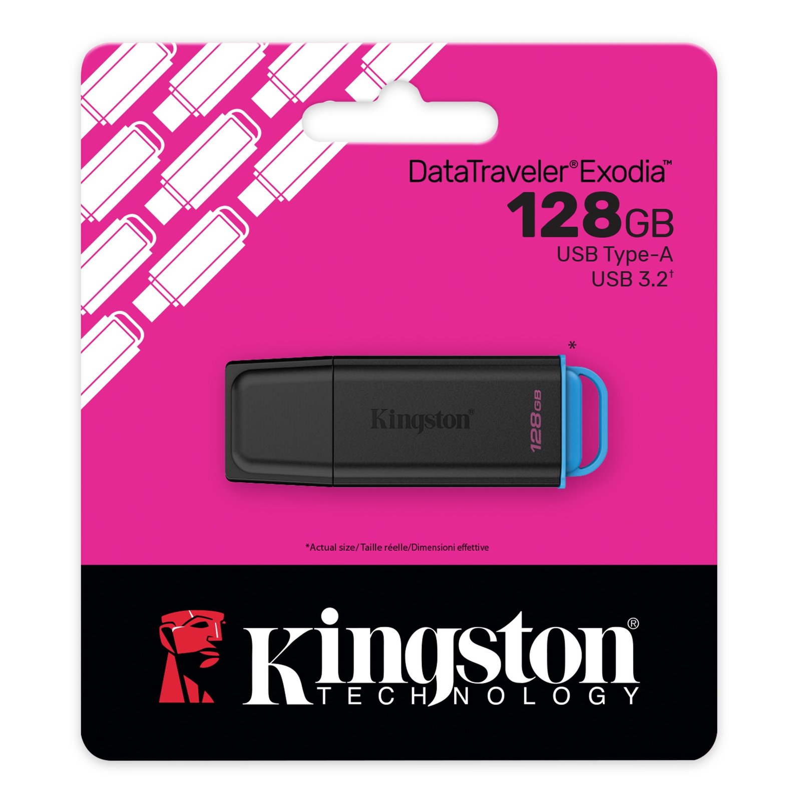 PEN DRIVE  128 GB USB USB 3.2 GEN 1 EXODIA KINSTON
NÚMERO DE PARTE: DTXG2/128GB